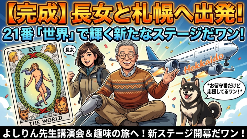 コロ助にお留守番を頼み、ワクワクいっぱいで札幌へ