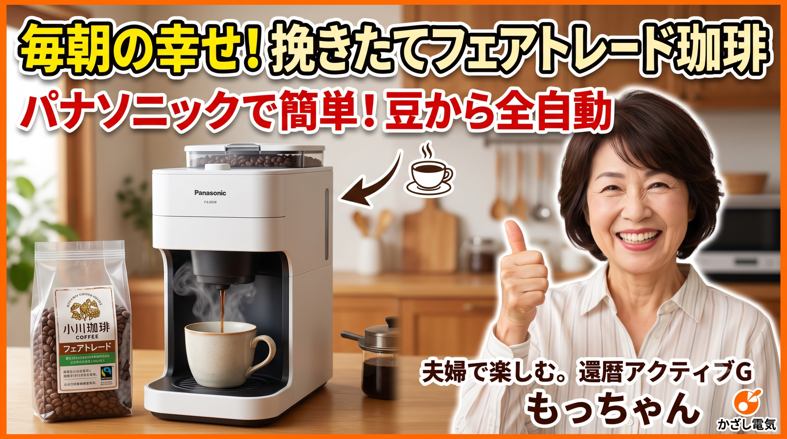 コーヒーメーカーで味わう挽きたてフェアトレード珈琲