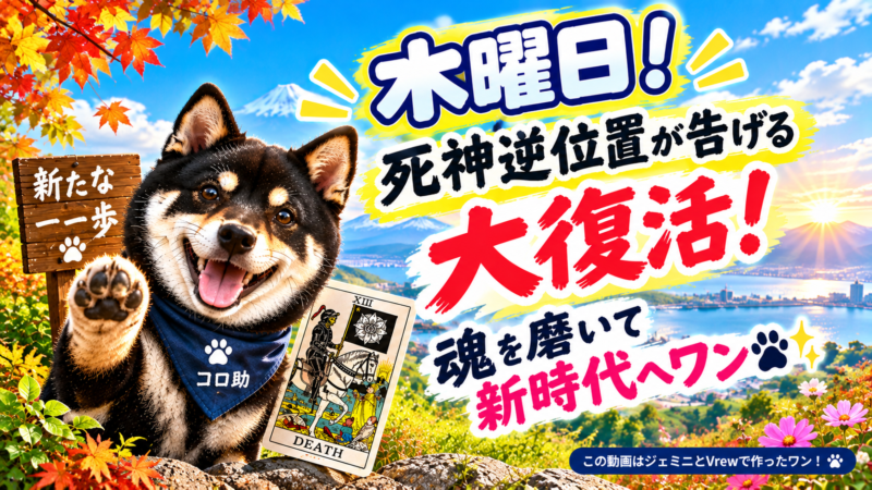 電気屋の親父のブログ　10月15日 木曜日！死神逆位置が告げる大復活！魂を磨いて新時代へワン🐾✨