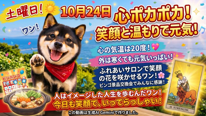 電気屋コロ助ブログ!10月24日 外は寒くても「心の気温は20度」!肩の力を抜いて笑顔と温もりを届けるワン🐾💖✨