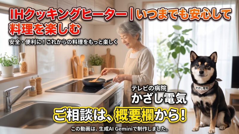 IHクッキングヒーター|いつまでも安心して料理を楽しむ暮らしを 「これからもずっと、安心して自分の手で料理を楽しみたい」